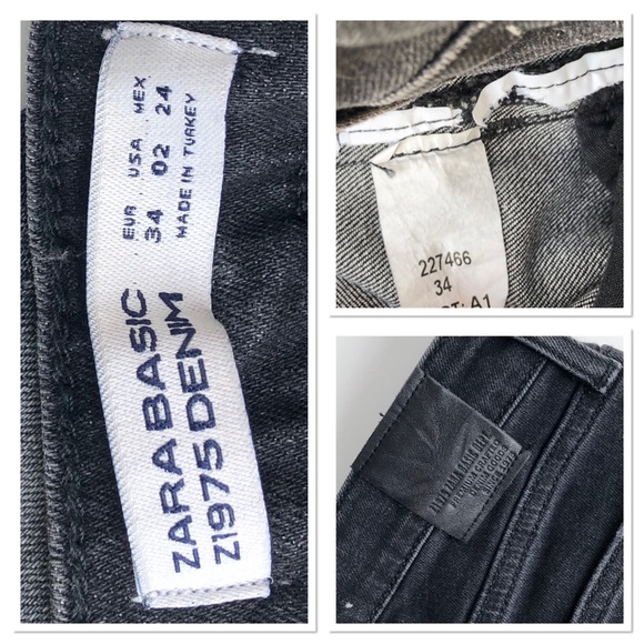 Zara Black Ombré Raw Hem Skinny Jeans - Picture 6 of 6